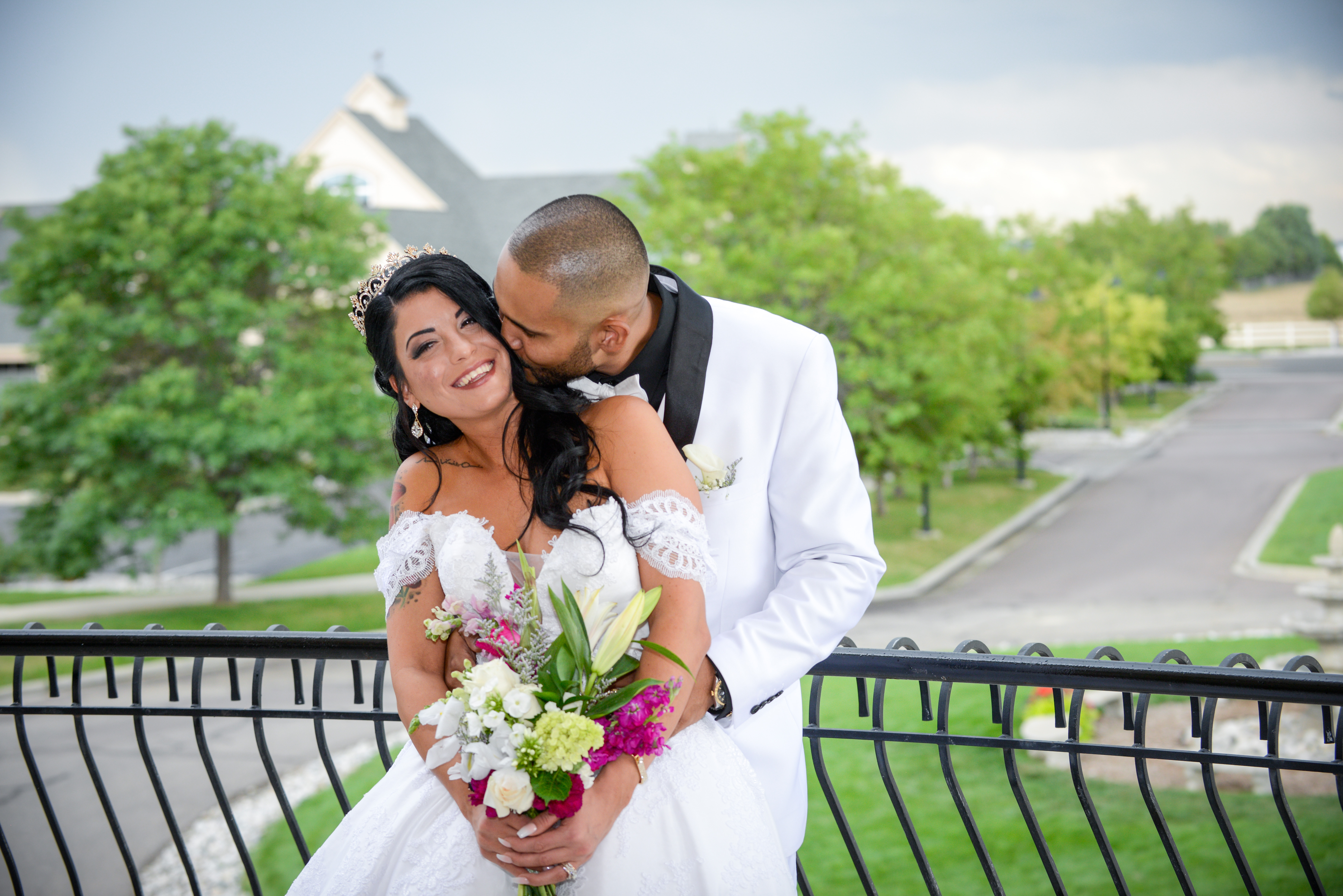 Couple at wedding venue