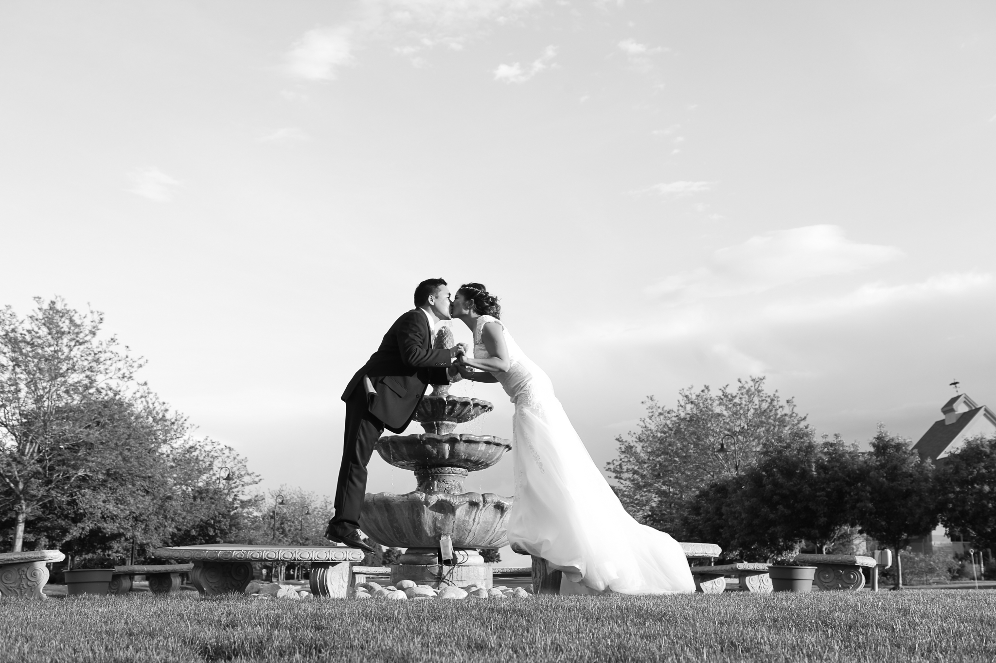 Outdoor wedding reception